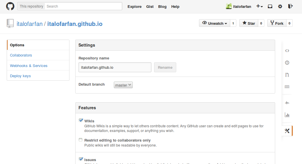 Verificar repositorio GitHub